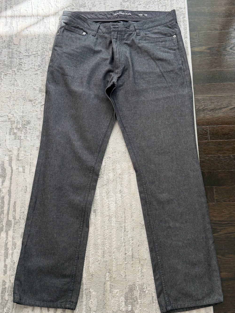 New Calvin Klein Charcoal Straight Leg Jeans